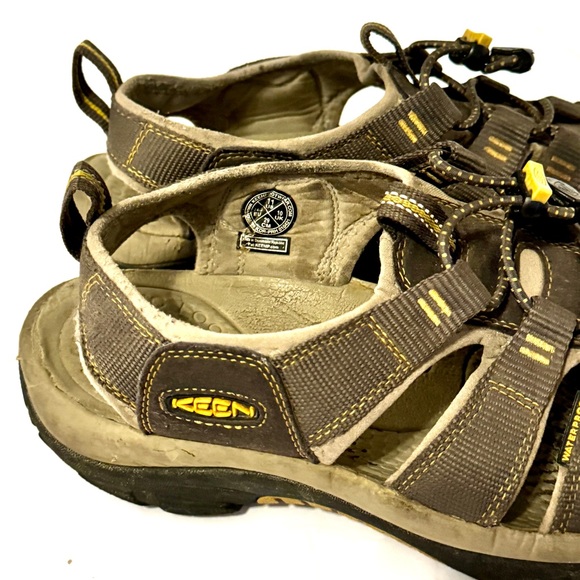 KEEN Men’s Newport H2 Brown and Yellow Sandals Size 11 - Picture 7 of 15